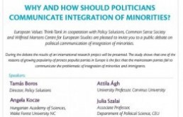Invitation: „Why and How Should Politicians Communicate Integration of Minorities?